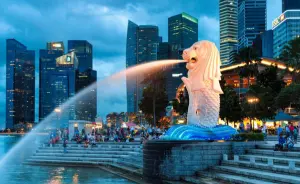 Anjapper opened an abroad branch in Sri Lanka & Singapore in 1980,where the Merlion Park is located