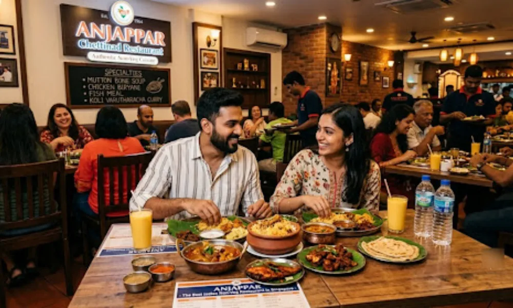 Authentic Chettinad Chicken Recipe at Anjappar Singapore